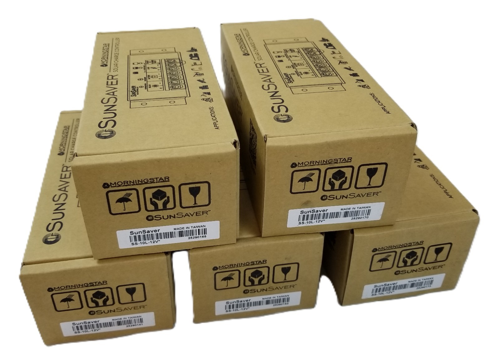 5 Morningstar SS-10L-12V SunSaver-10L 10A Solar Charge Controller 12V LVDPWM NEW