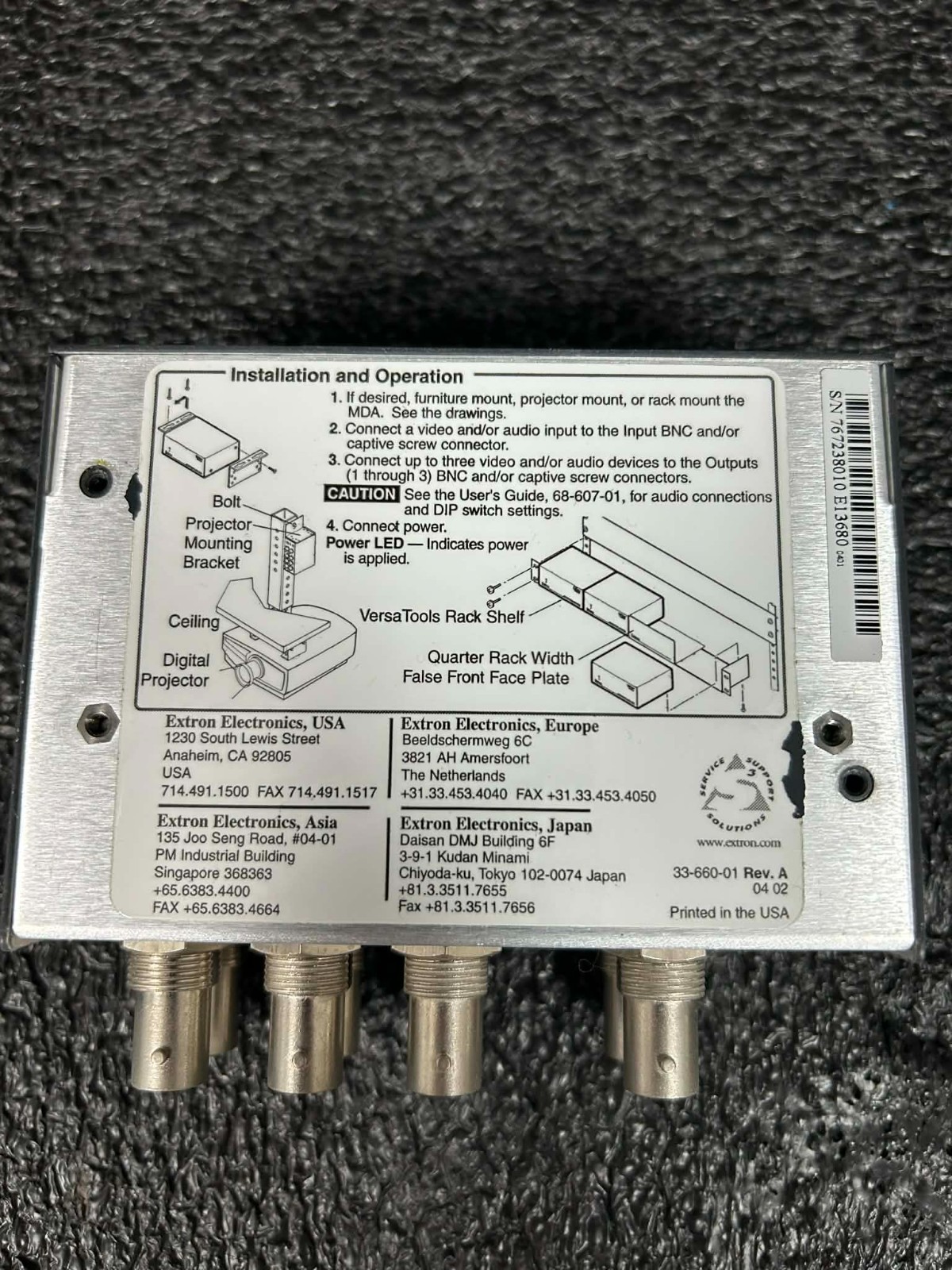 Extron Versa MDA DUAL 3V Tools Distribution Amplifier