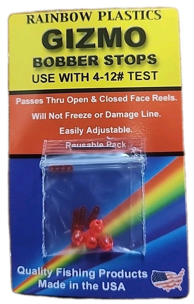 Rainbow Plastics Gizmo Bobber Stops Float Fishing Tackle 4/Pack BS-4