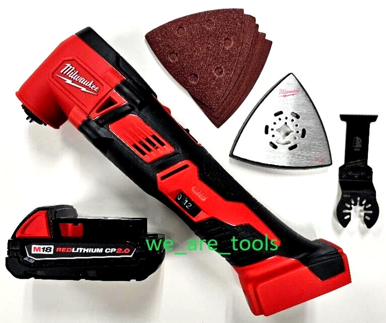 Milwaukee M18 2626-20 Cordless Multi-Tool Oscillating, 1) 2.0 AH Battery Compact