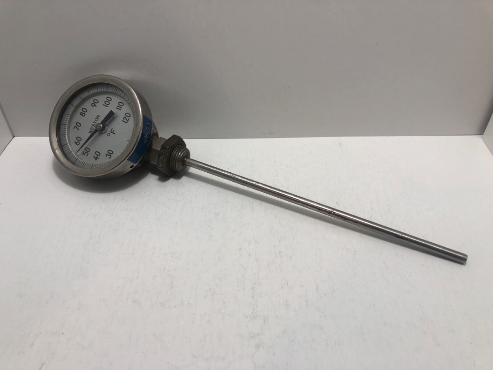 Weston -30-120 Temperature Gauge Vintage 12 Inch Long
