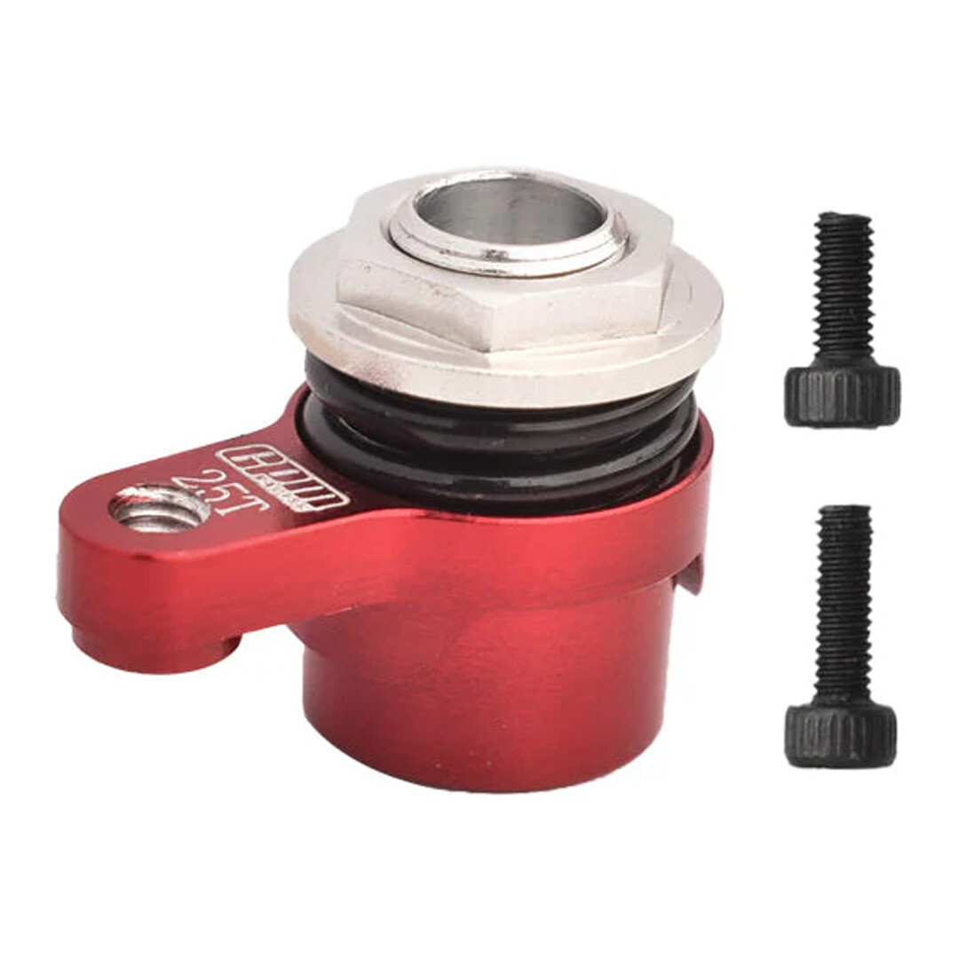 NEW GPM Alum 7075 Alloy 25T Servo Saver Horn w/Built-In Spring Red for Arrma Gro
