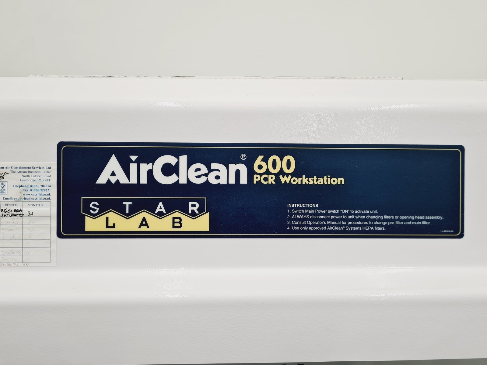 AirClean 600 AC648LFUVC-220 PCR Workstation Lab