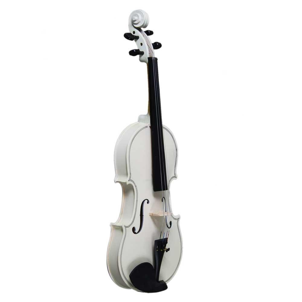 Acoustic Practice Violin 4/4 Full Size White Color with Case Bow Rosin Xmas Gift