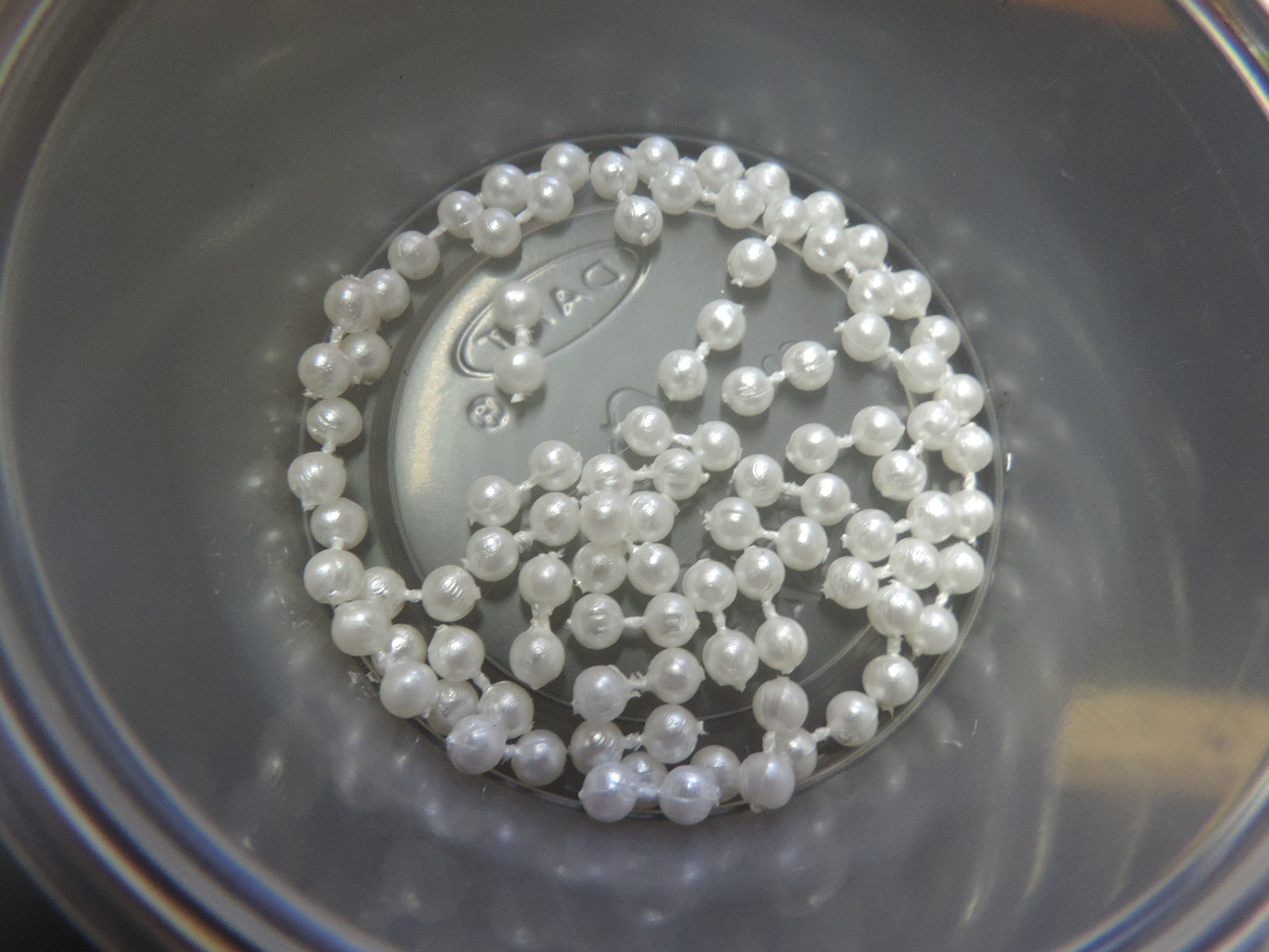 30 Medium 1/8"  PEARL Plastic Mono Eyes for Fly Tying