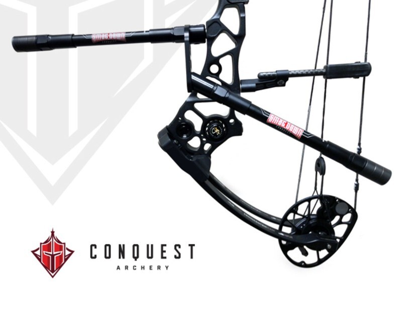 CONQUEST ARCHERY SMACDOWN .625 HUNTING STABILIZER 10/8 COMBO WITH REAR MOUNT