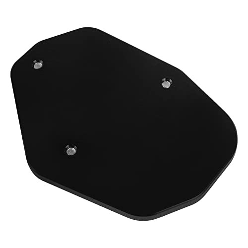 Black Motorcycle Kickstand Pad Enlarger Extension Side Stand Plate Pad