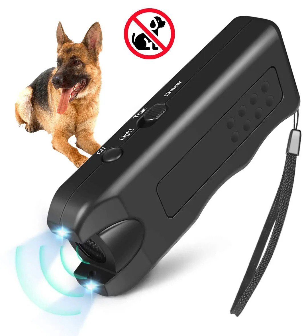 Repelente de mascotas Entrenador de disuasion ultrasonico anti ladridos perros