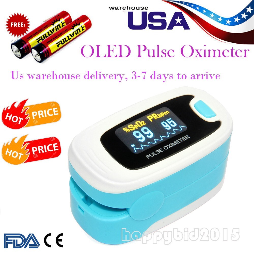 Oximeter Pulse Fingertip SpO2 Heart Rate Monitor Blood Oxygen Saturation Monitor
