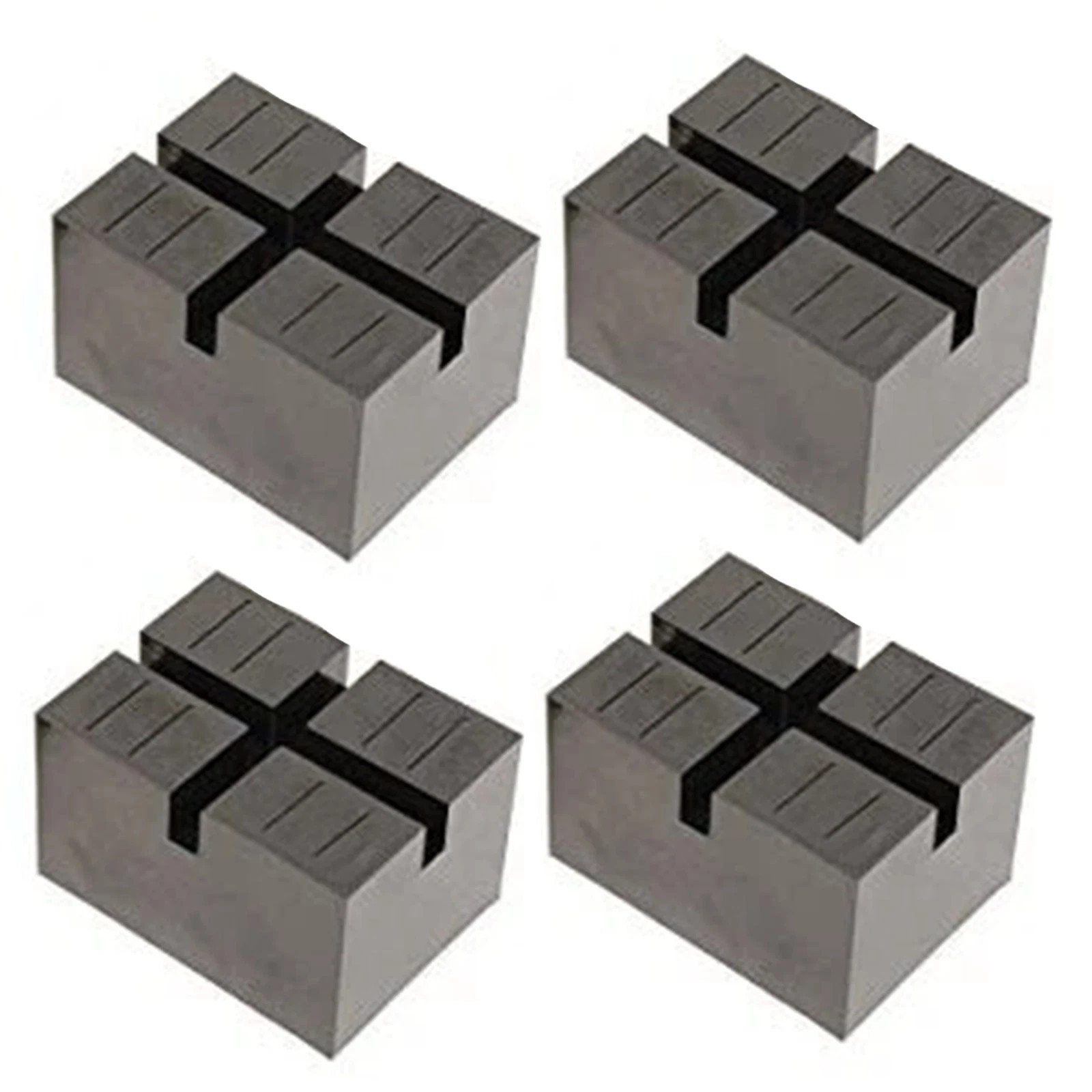4Pcs Pinch-Weld Blocks Jack Bracket Pad Slotted Frame Guide Rail Clamp Universal