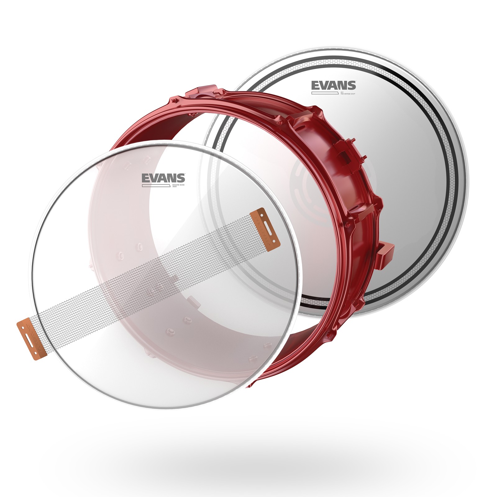EVANS EC Reverse Dot Snare Tune Up Kit, 14 inch
