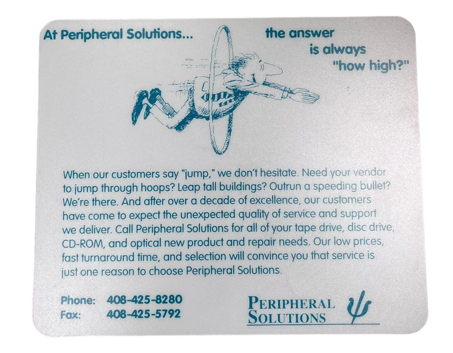 Vtg Computing Silicon Valley Peripheral Solutions Mousepad NOS Early Rare USA