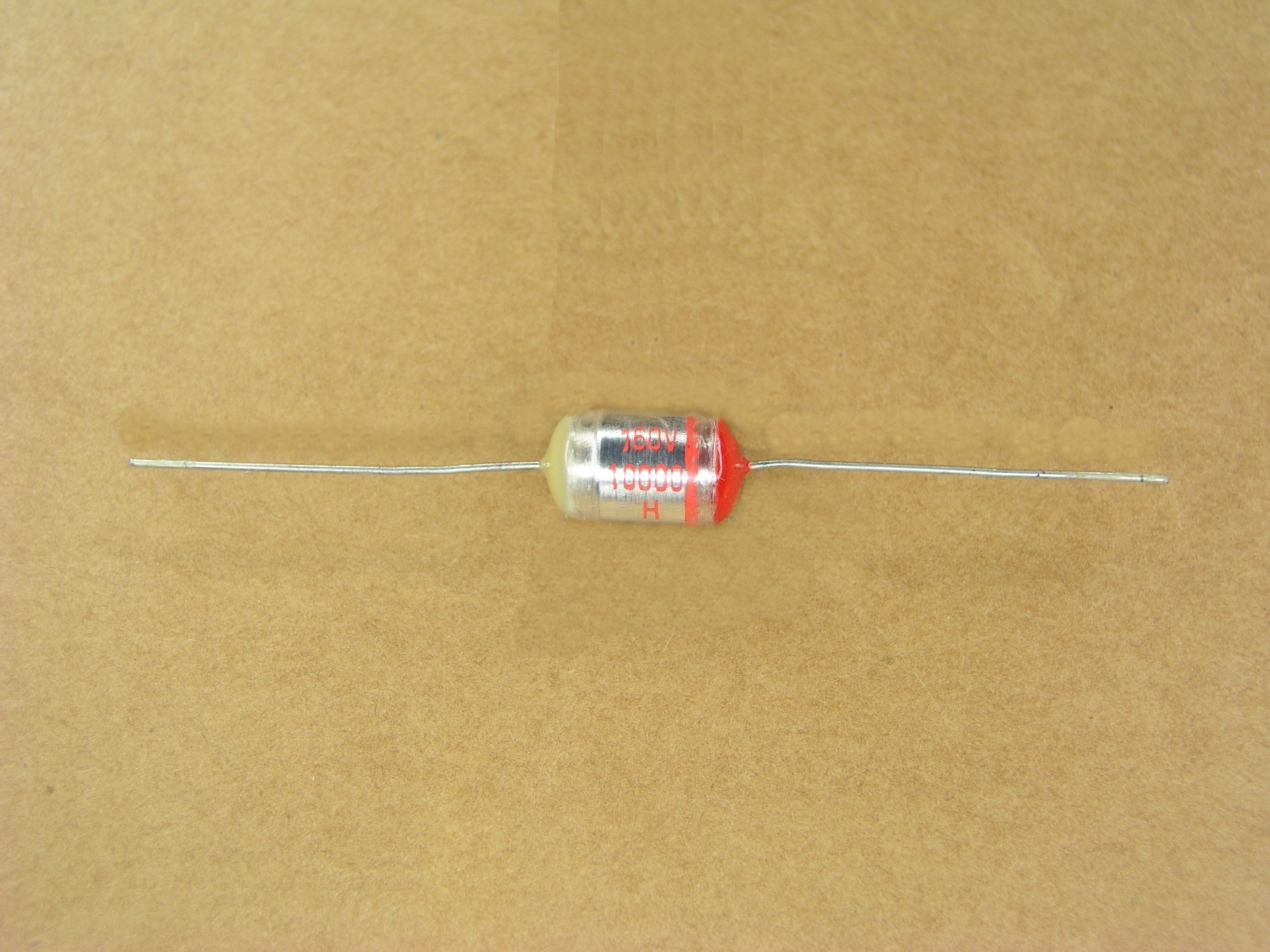 S01006 (2 Pc Lot) 0.01 ufd 160 volt 160V 2.5 % axial polystyrene capacitor