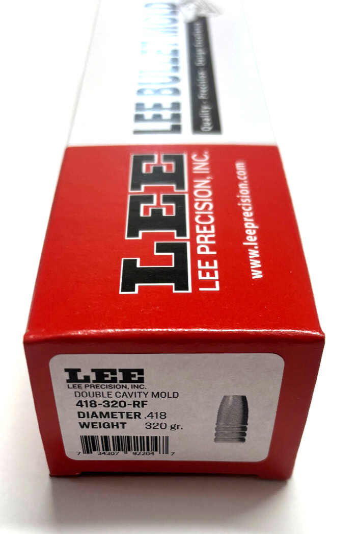 Lee  92204 2-Cav Mold 418-320-RF for 41 Swiss 418 Dia, 320 Grain, Flat Nose