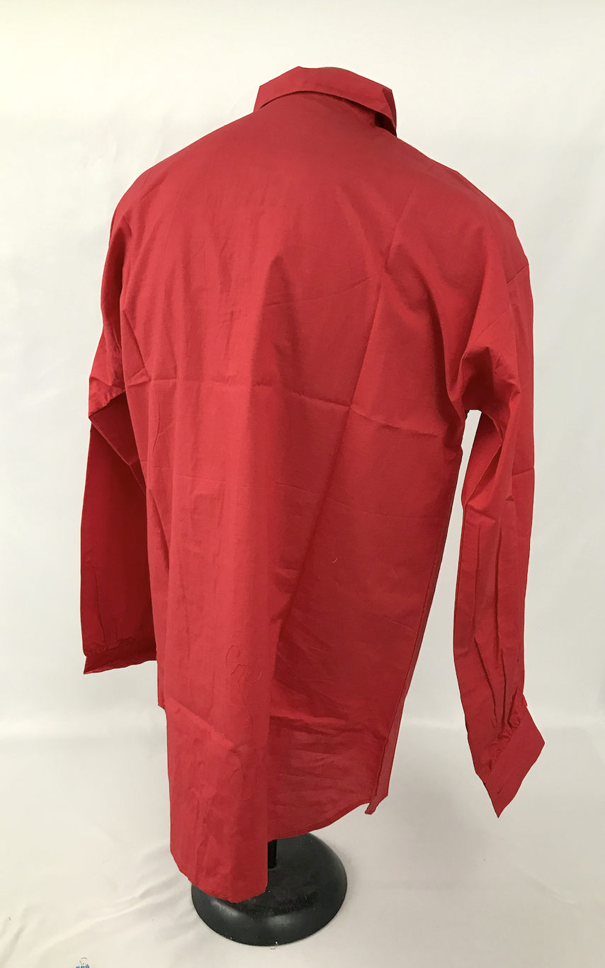 Red Shirt - 4 Button Closure - Reenactment, Civil War, Rendezvous - Size Medium