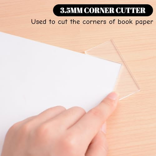 Acrylic Book Binding Guide, 4 Pcs Book Cover Guide Tool Book Binding Ruler