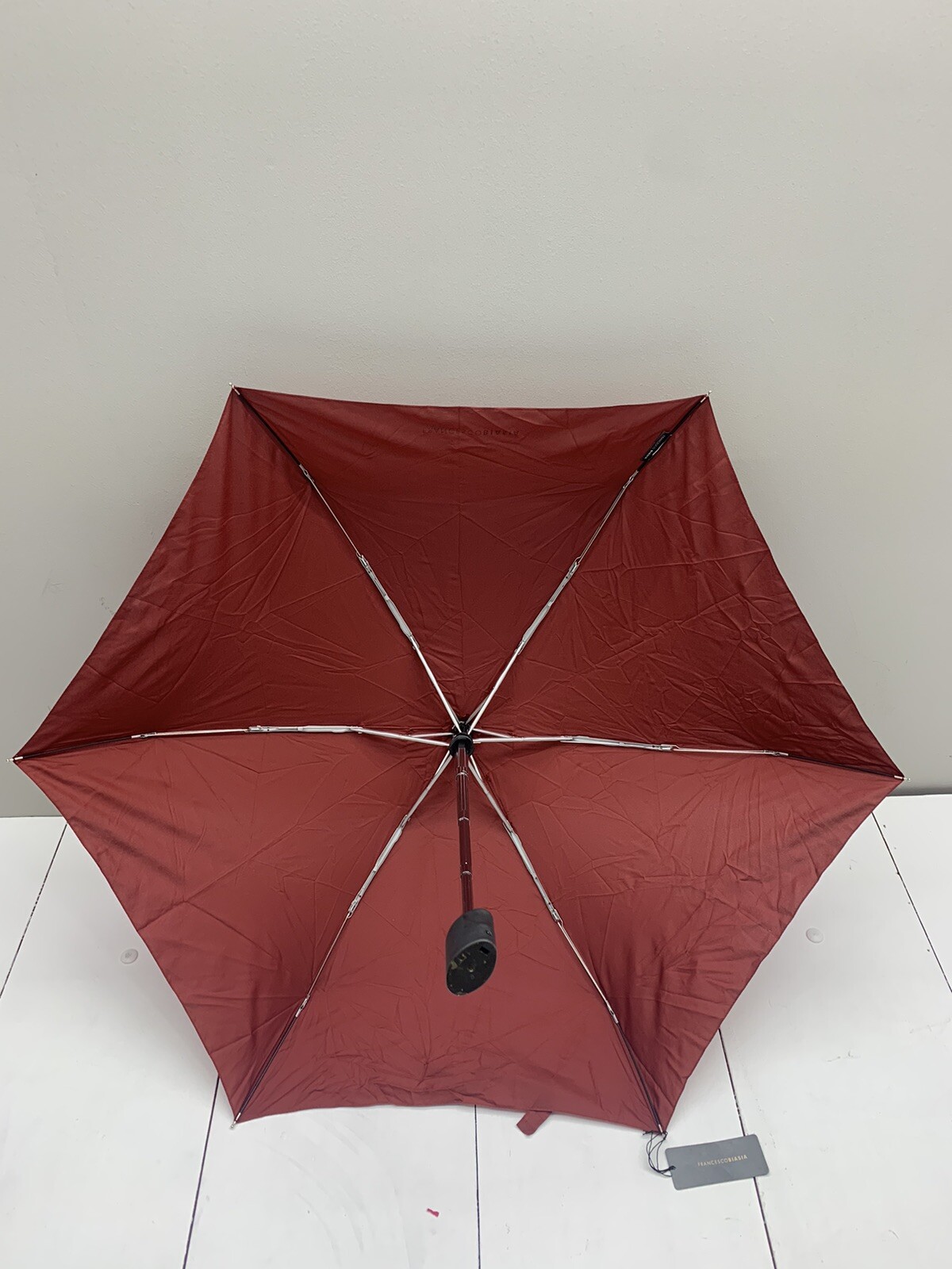 Francesco Biasia Red Push Button Umbrella