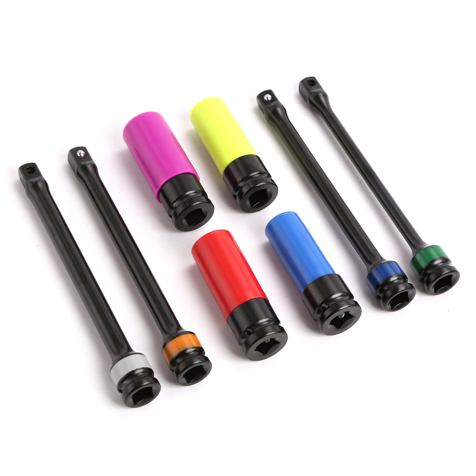 SAE & Metric Torque Limiting Extension bar Deep Impact Socket Lug Nut Set 8pc