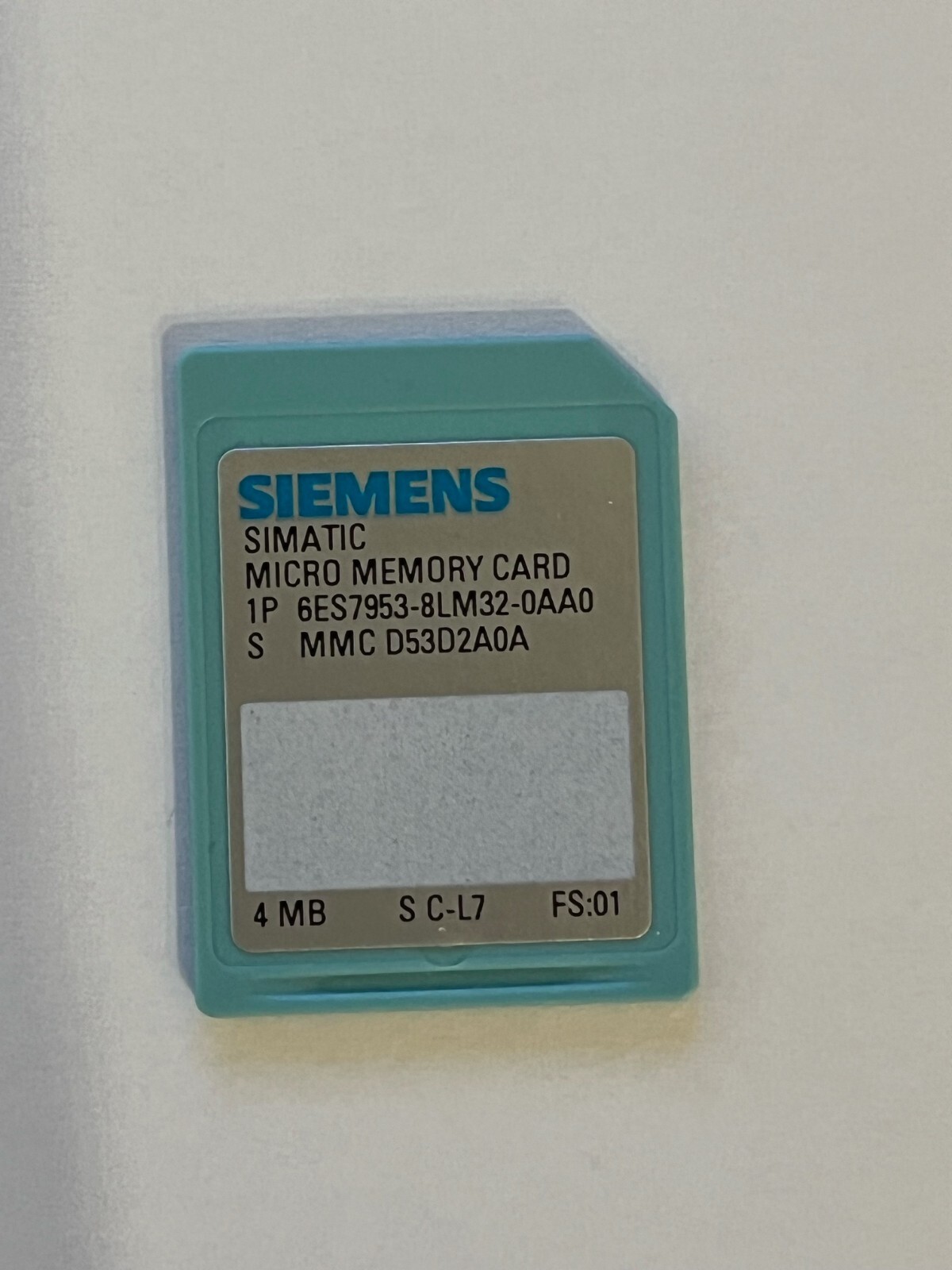 SIEMENS SIMATIC S7-300 6ES7 953-8LM32-0AA0 ES/FS:01 MMC 4MB 6ES7953-8LM32-0AA0