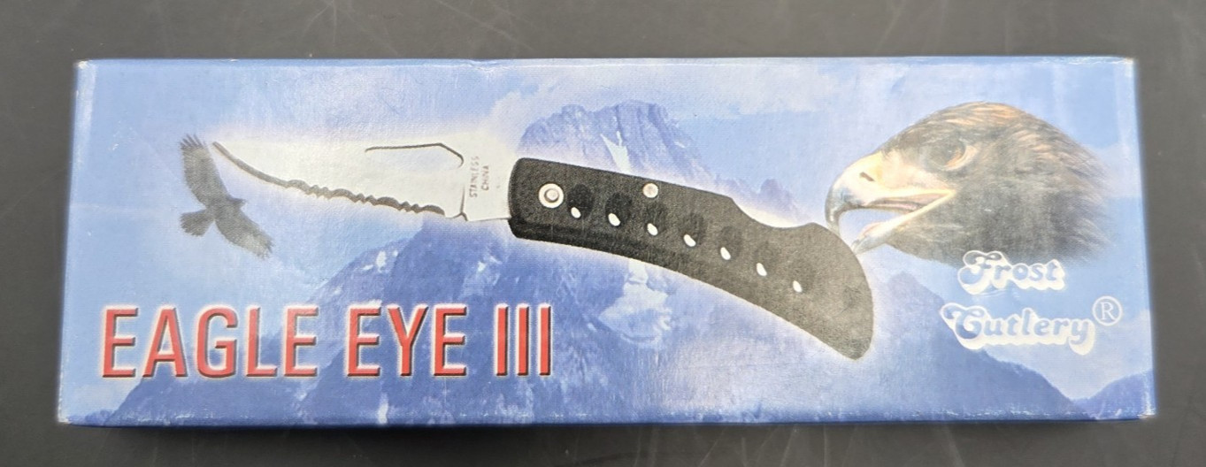 Frost Cutlery Eagle Eye III 15-109B 4" Tactical Folding Lockback Pocket Knife