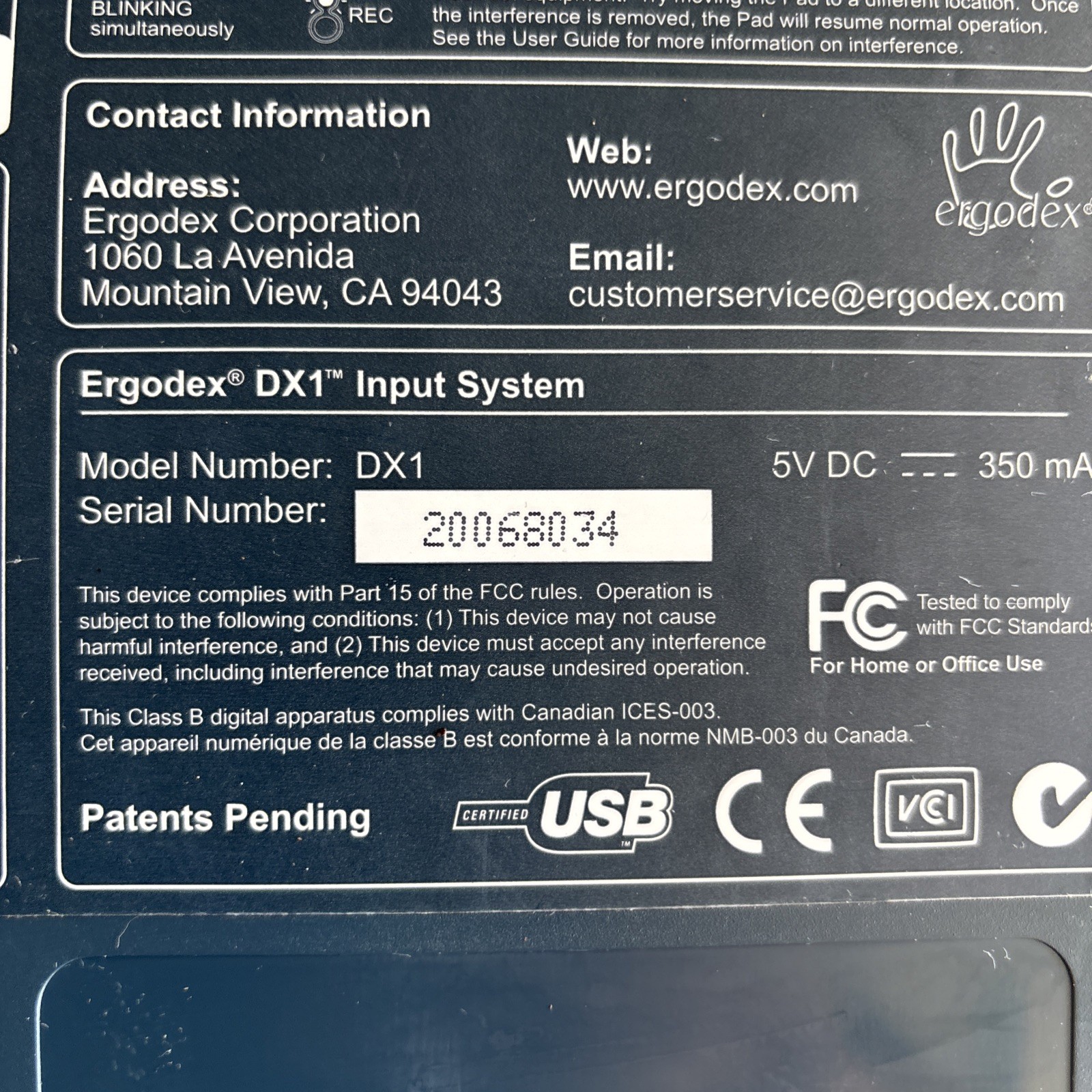 Ergodex DX1 Input System Custom Keyboard Computer Input System.