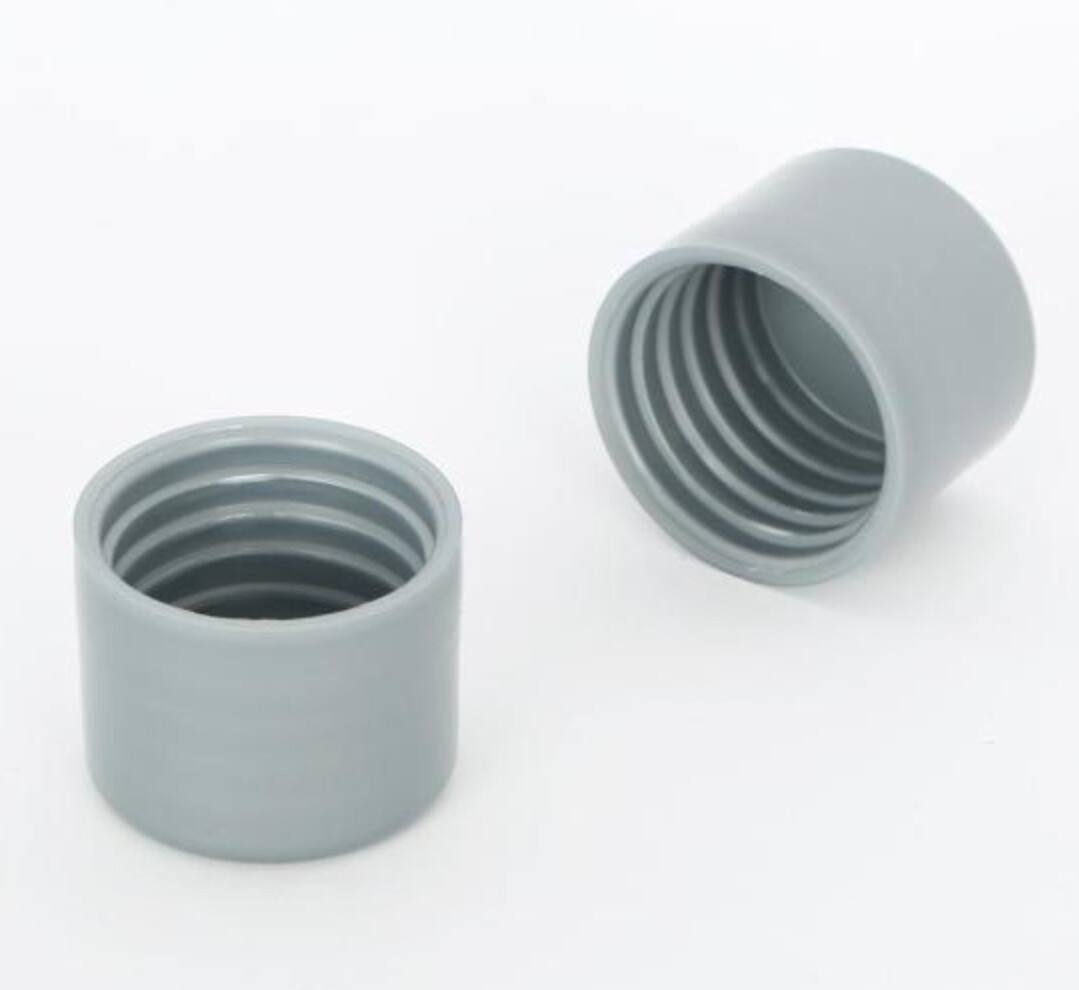 1-1/4 in. Platinum Closet Pole End Caps (2-Pack)