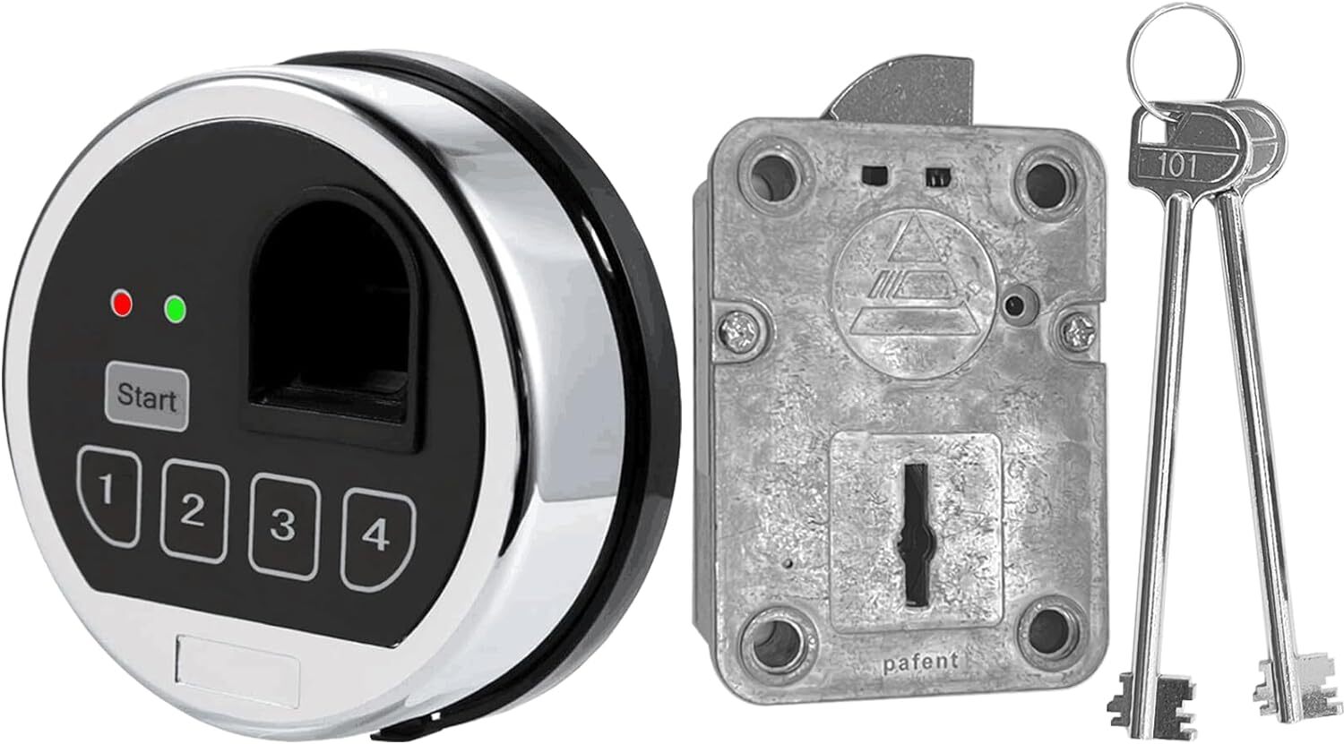 Fingerprint Gun Safe Lock Replacement Left Swingbolt Lock With 2 Override Keys