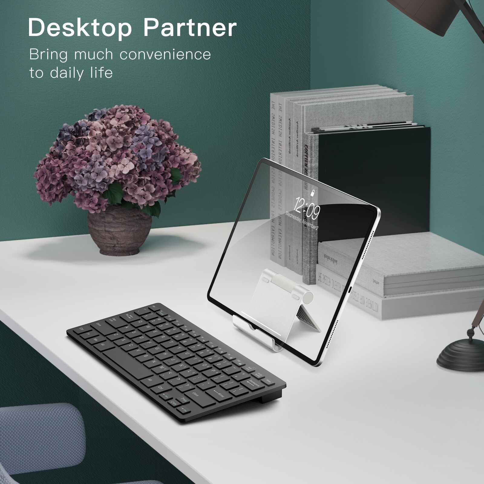 JETech Tablet Stand Holder for Desk, Adjustable Portable Desktop Holder