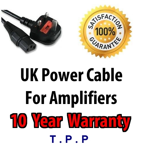 UK Mains Power Lead Cable Cord For Gear4Music Gear 4 Music Guitar AMP Amplifier