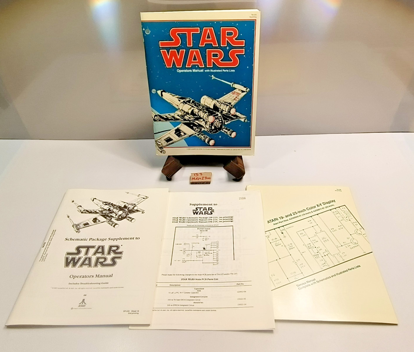 1983 Atari Star Wars Operators Manual TM-225 , Schematic package. Shop copy