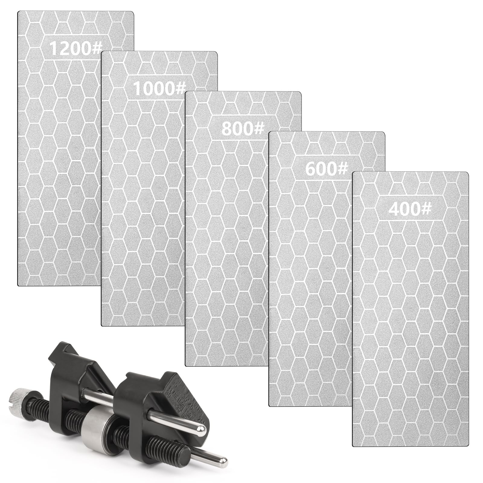 Chisel Sharpening Kit Honing Guide & 5 Diamond Sharpening Stones, Adjustable ...