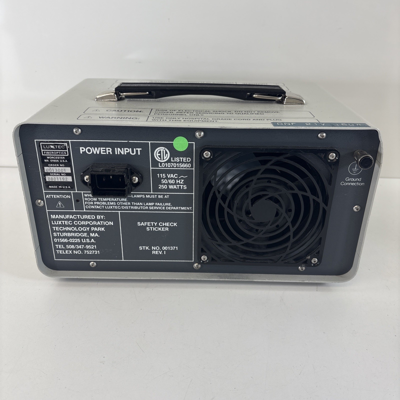 Luxtec Quartz Halogen Fiber optic light source universal series 1300