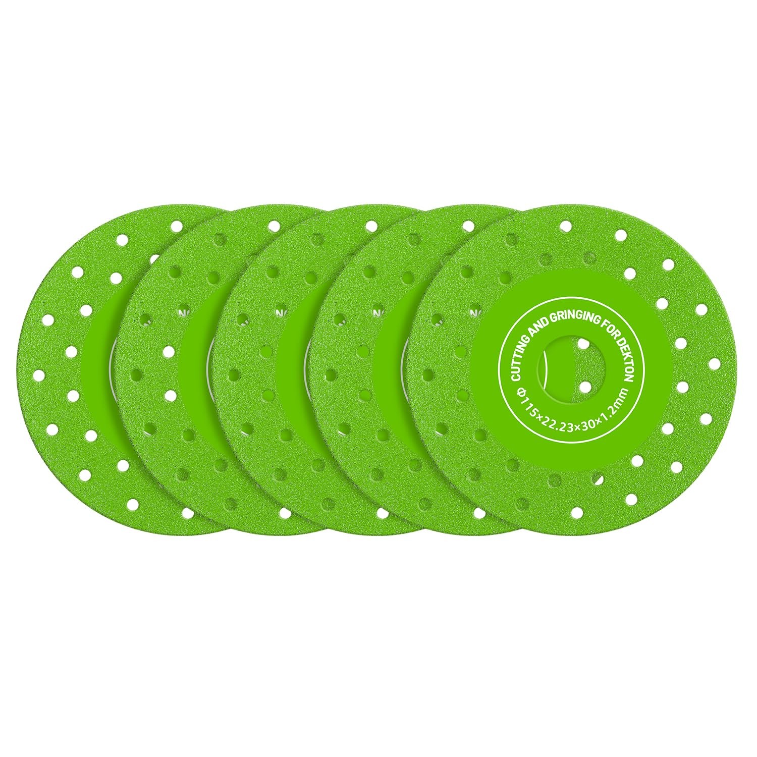 5PCS 4.5" Diamond Cutting Disc, Ultra Thin Rock Slab Grinding Dis, Diamond Sa...