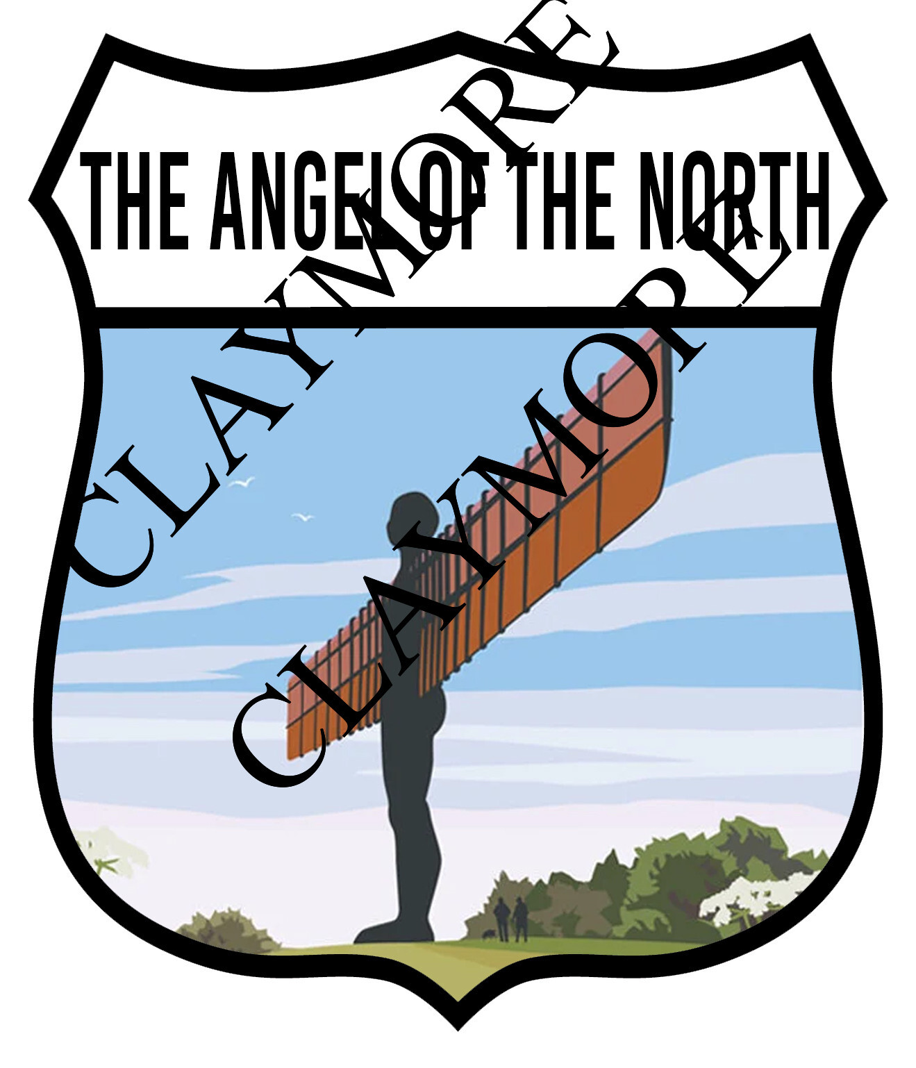 Angel of the north Newcastle car sticker camper van Motorcycle truck mountain