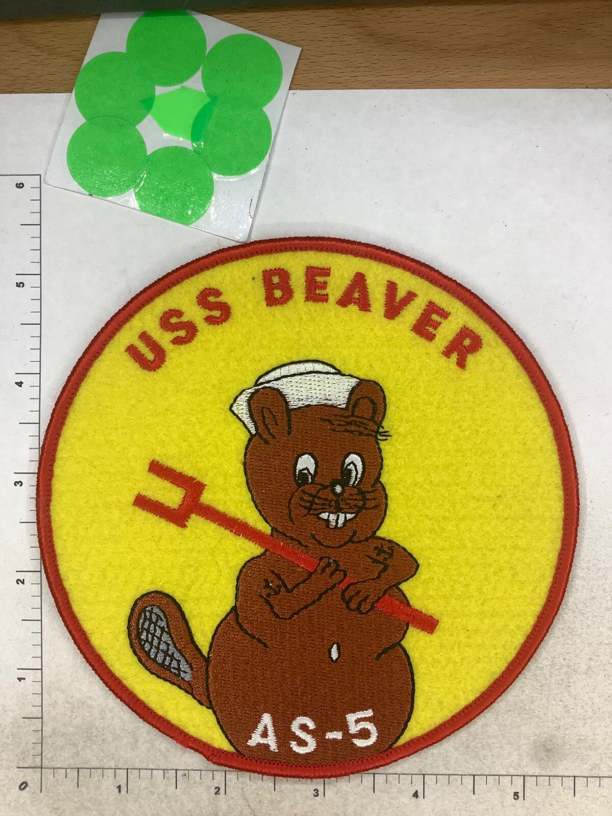 US NAVY USS BEAVER AS-5 SHIPS PATCH
