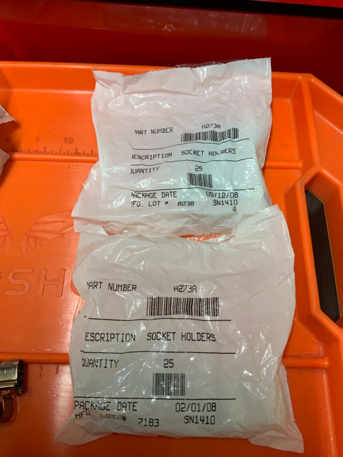 🇺🇸 25 PCS SNAP-ON A273A 1/2" SOCKET RAIL CLIPS NOS