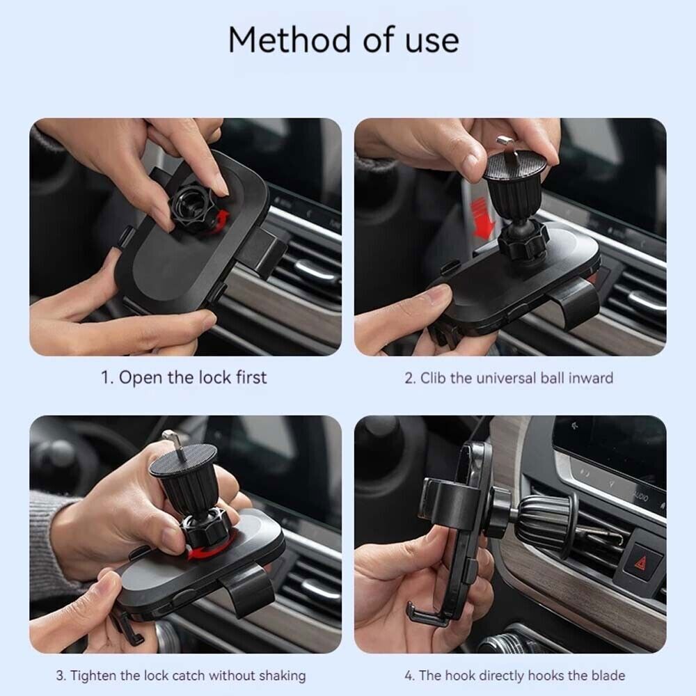 Air Vent Car Phone Holder Universal Car Mount for iPhone 16 15 Samsung Phone GPS
