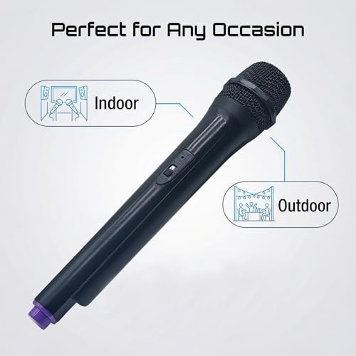 Microphone Prop - Realistic Plastic Mic for Karaoke Practice, Speech Training