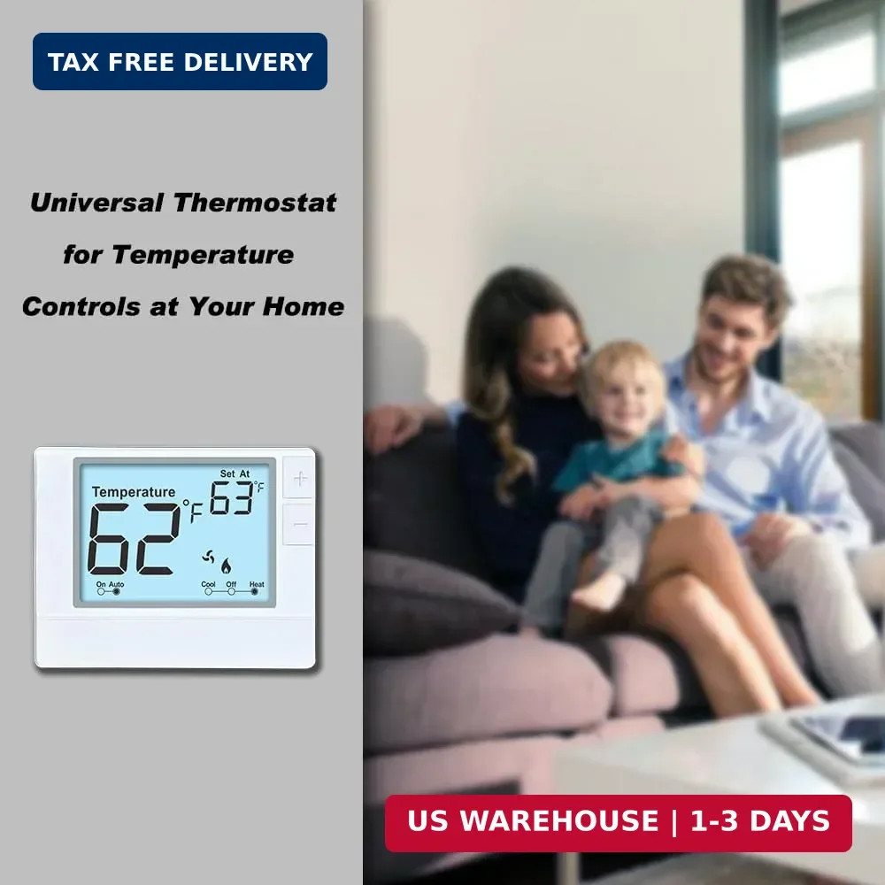 Non-Programmable Thermostat for Conventional Single-Stage Systems, 1 Heat/1 Cool