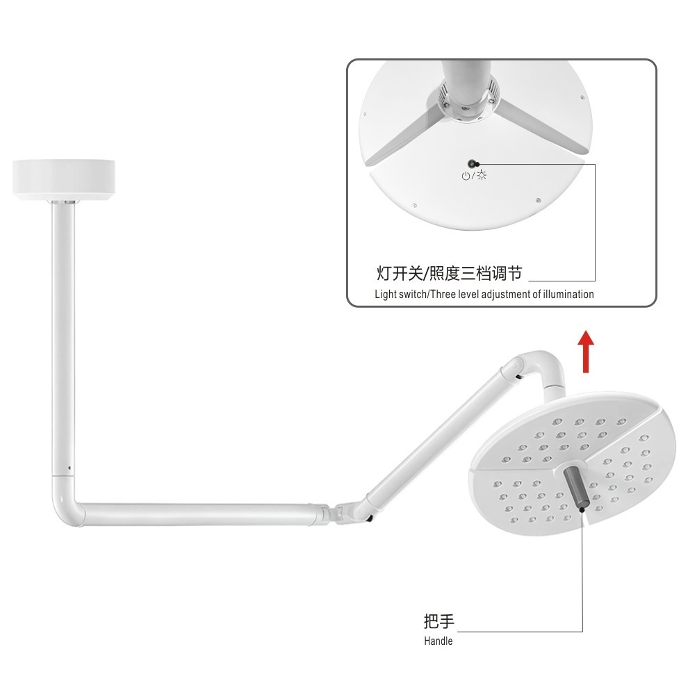 KWS 80W 45 LEDs Dental Surgical LED Shadowless Light Ceiling Mounted Vet Light