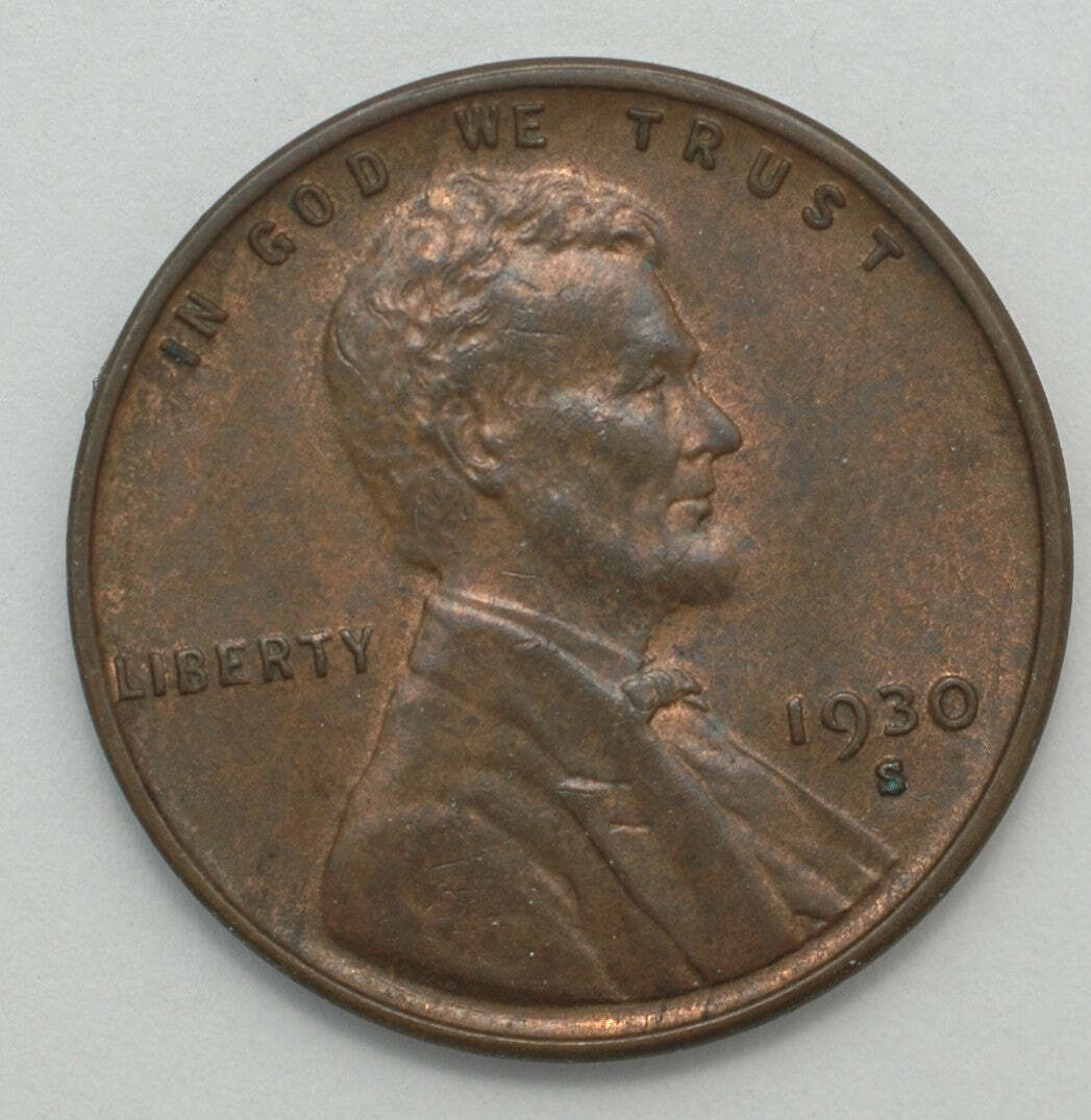 1930-S RPM#001 S/S North FS-501 Lincoln Wheat Penny Cent About Uncirculated