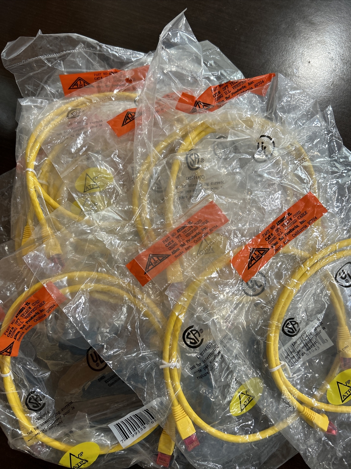 10 Brand New 3FT Cat6 ATI 603-YL Ethernet LAN Network Cable  24AWG Yellow
