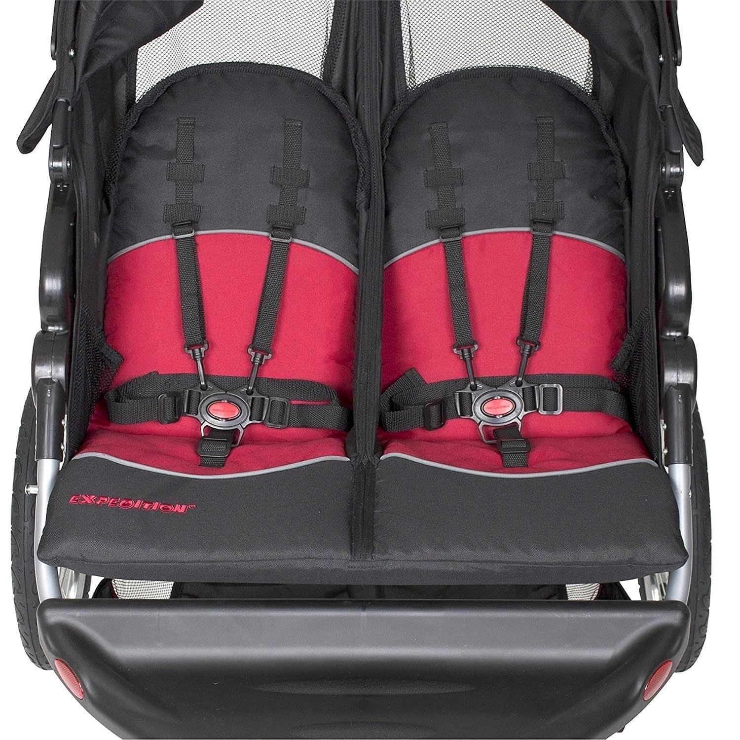 Sturdy Jogging Stroller for Two Children Lightweight with Easy Access Storage