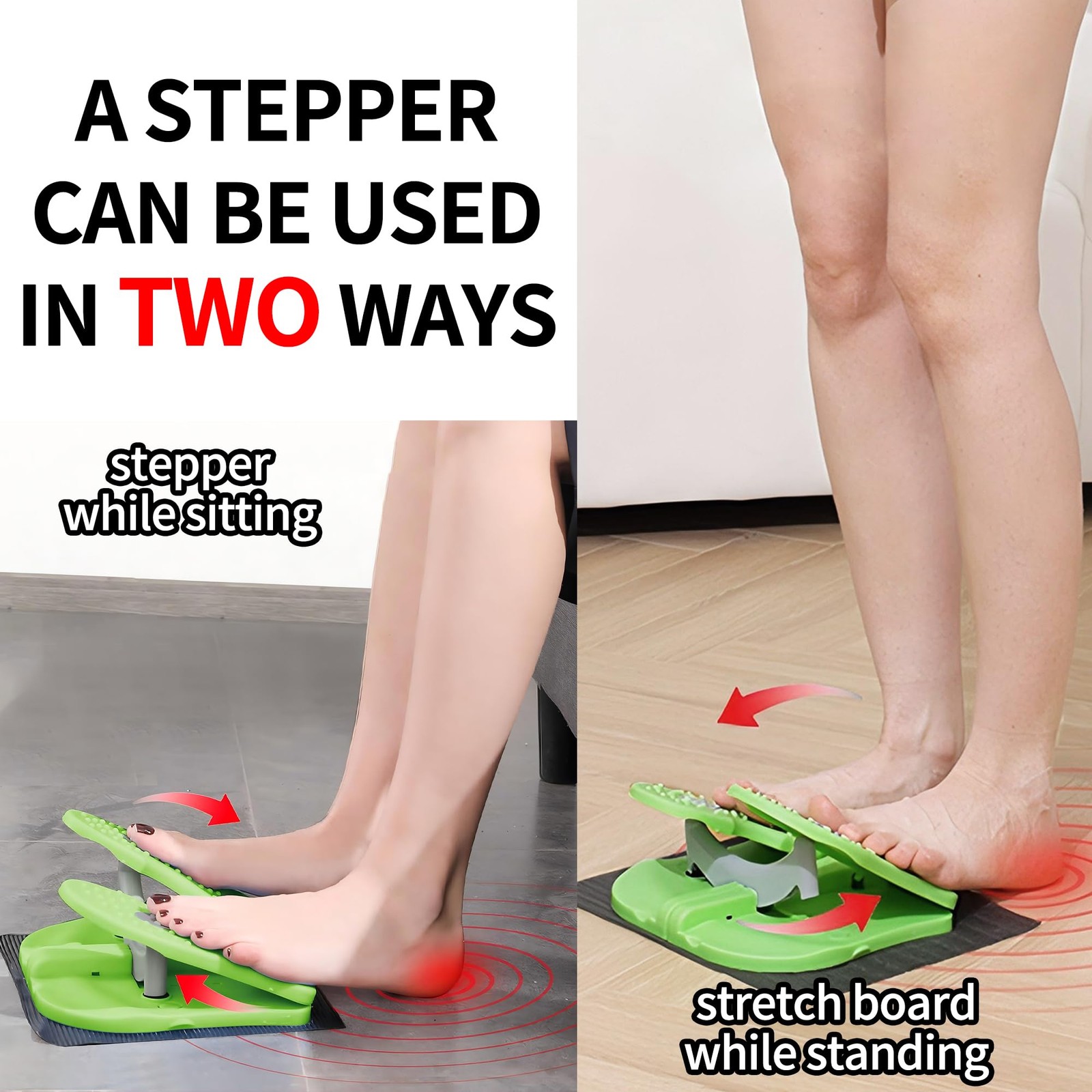 Foldable Leg Exerciser: Portable Foot Pedal Exerciser for Seniors Under Desk ...