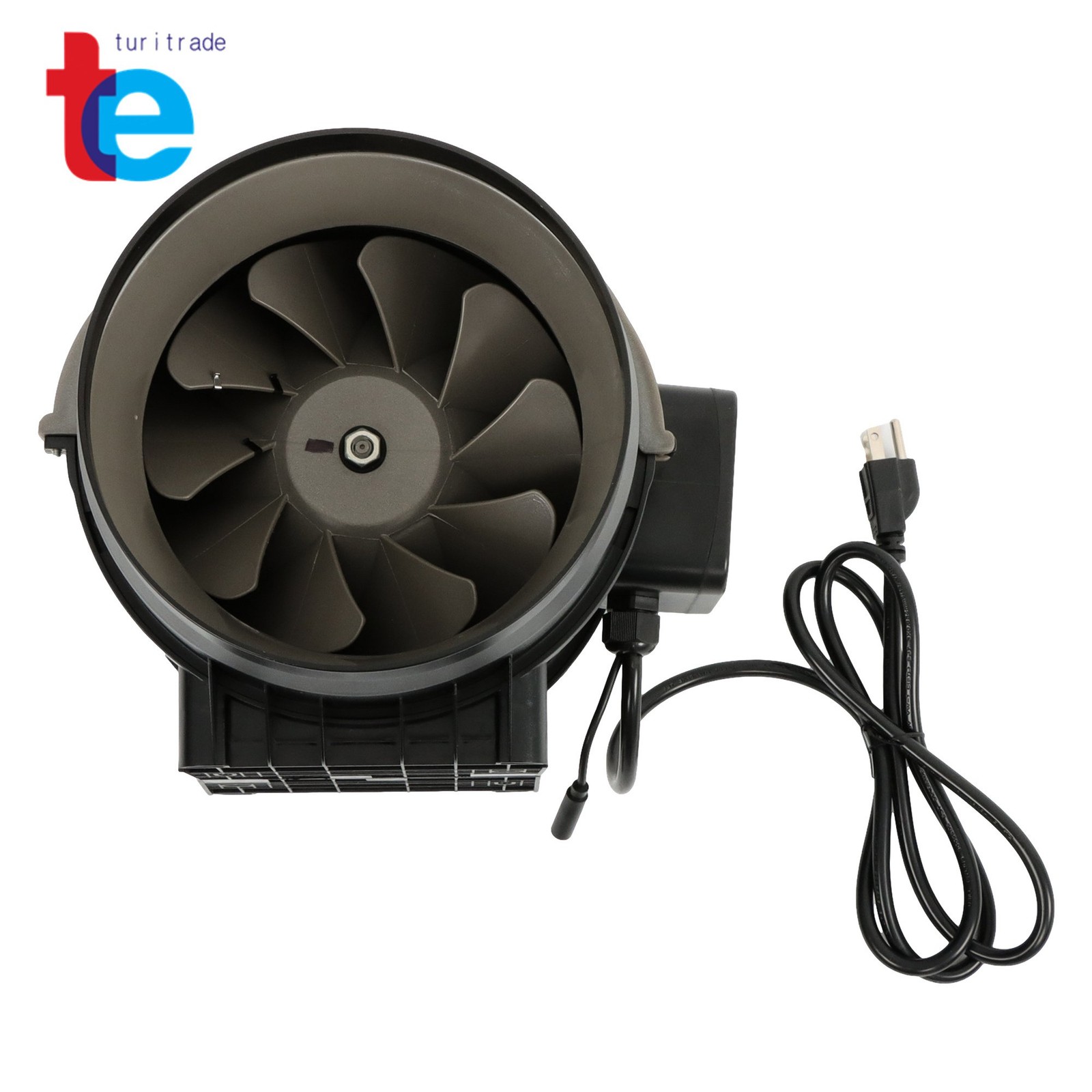 Inline Duct Fan Plastic ABS 8" 807CFM Temperature & Humidity Controller EC Motor