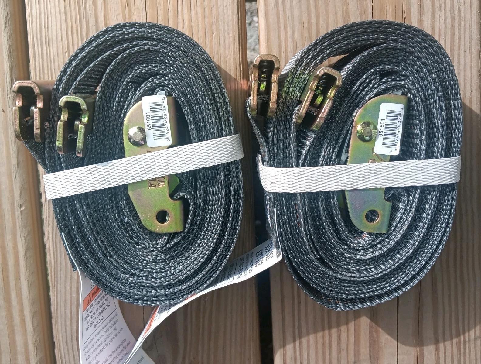 Kinedyne Heavy Load 2"x 16' Logistic Ratchet Strap Grey Wire Hook 2 Pack 835 Lbs