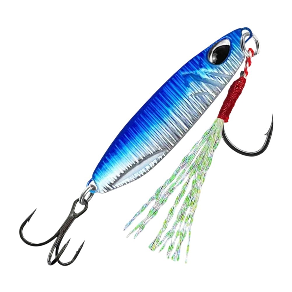 Bass Bait Metal Jig Shore Fishing 6066 Triple Hook Stainless Steel Body