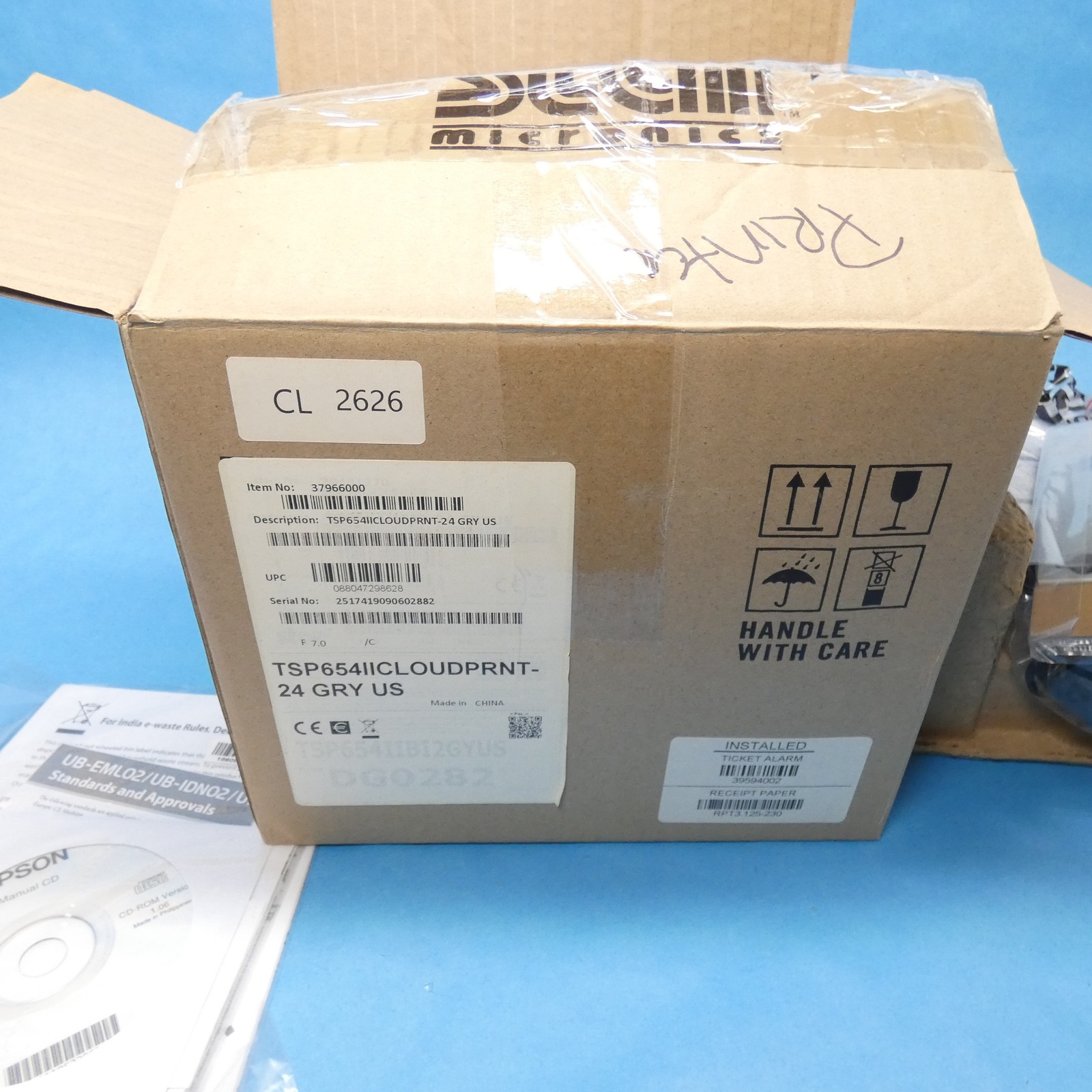 Star Micronics TSP654II Thermal Receipt Printer w/Cutter Ethernet/CloudPRNT/USB