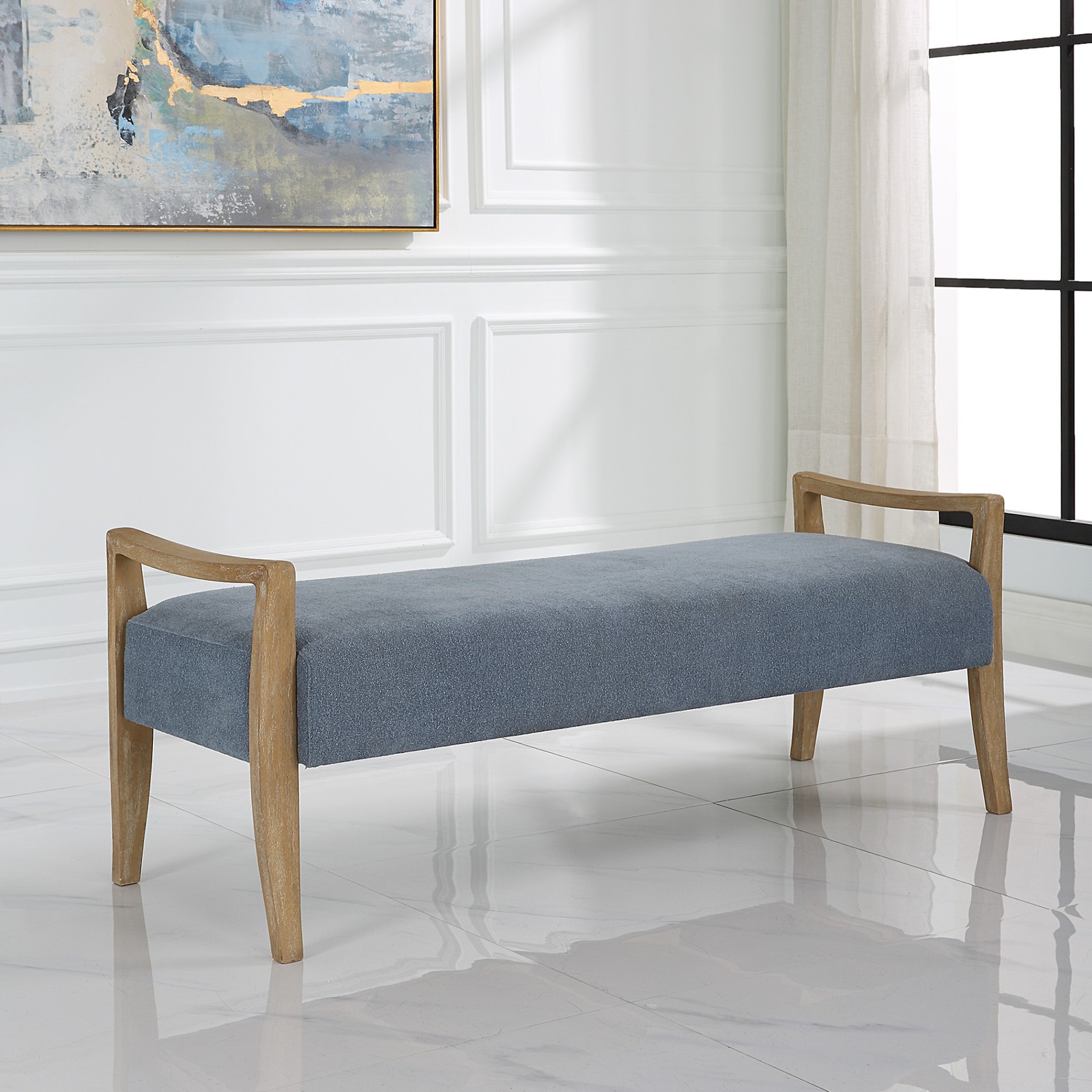 Uttermost 23829 Daylight 59"W Bench - Wood