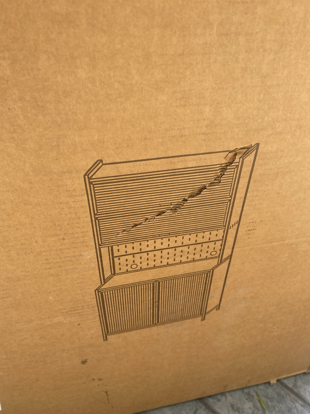 Kitchen bakers rack 6 Level Flip Door Pantry Storage Cabinet drawers
